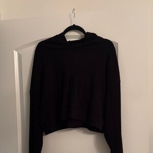 Alo Black Women's Muse Pullover with Hoodie. Size M